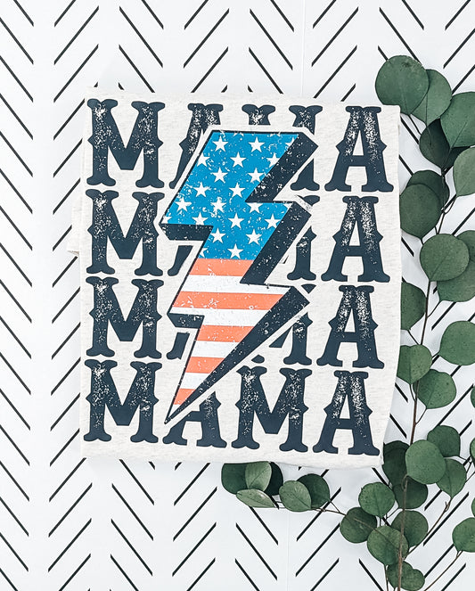 Mama Flag  Lightning Bolt