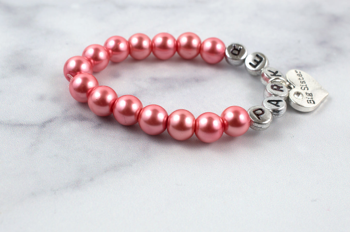 BIG SISTER PEARL BRACELET | CORAL PINK