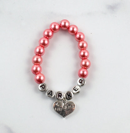 BIG SISTER PEARL BRACELET | CORAL PINK