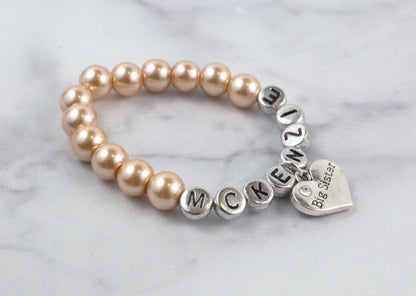 CHAMPAGNE - BIG SISTER PEARL BRACELET