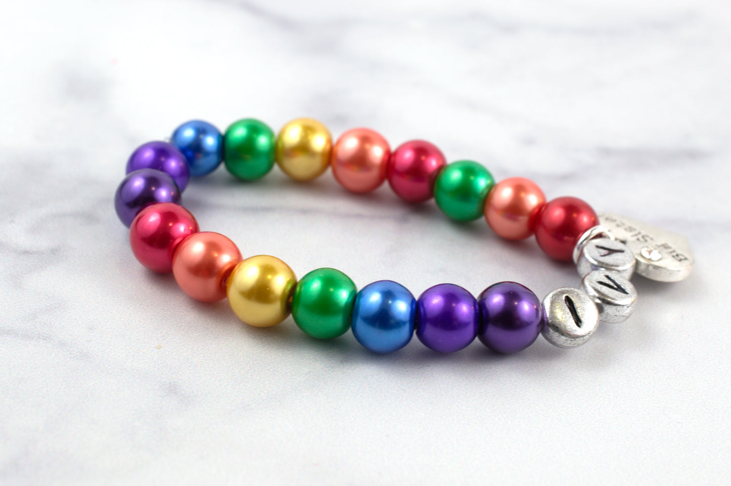 RAINBOW: BIG SISTER PEARL BRACELET