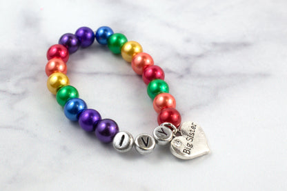 RAINBOW: BIG SISTER PEARL BRACELET