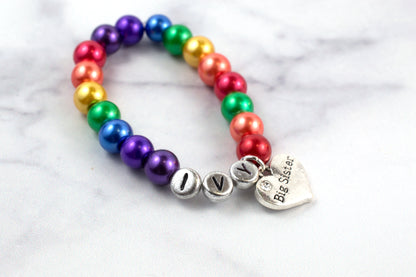 RAINBOW: BIG SISTER PEARL BRACELET