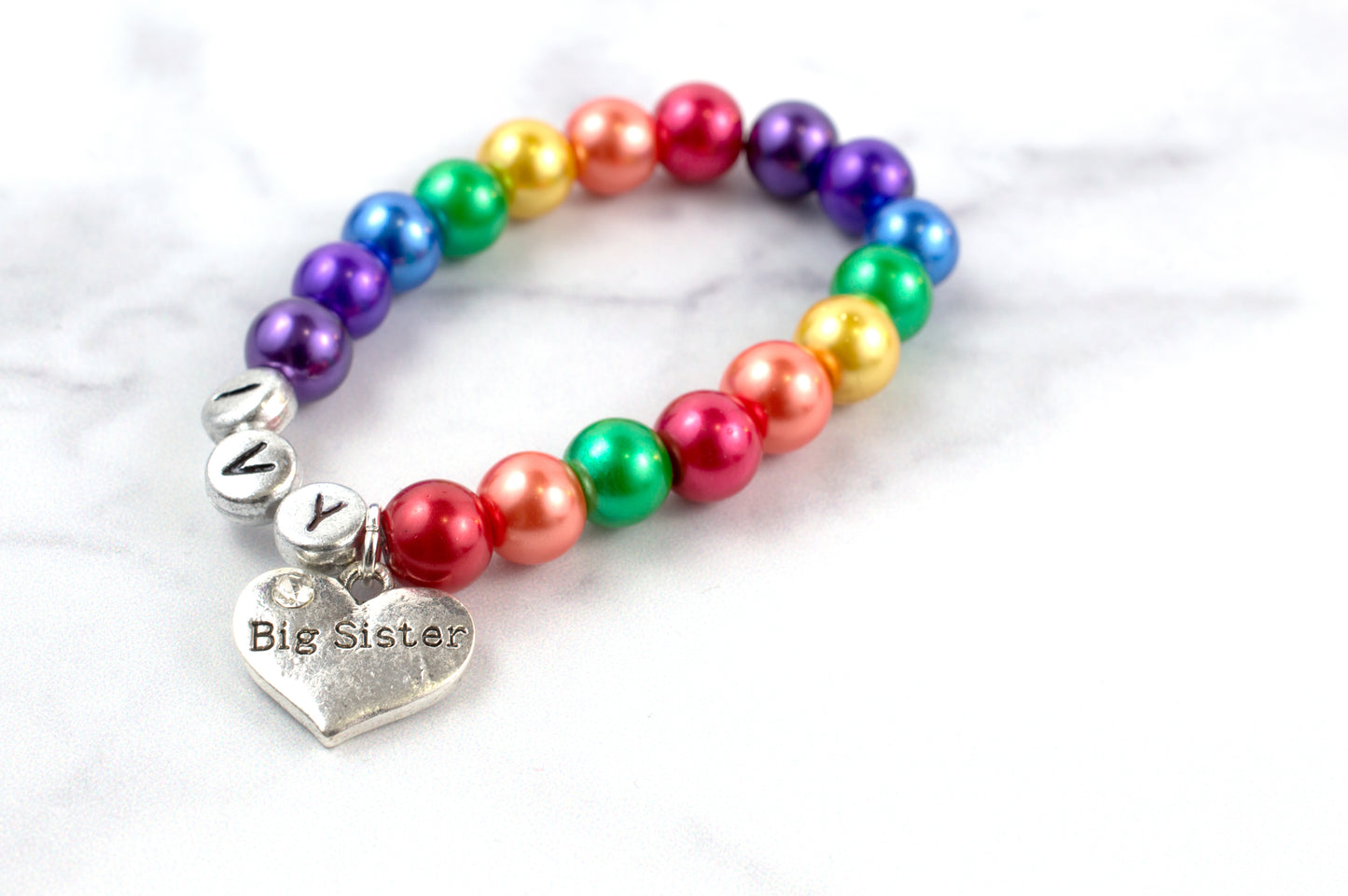 RAINBOW: BIG SISTER PEARL BRACELET