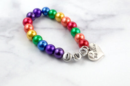 RAINBOW: BIG SISTER PEARL BRACELET