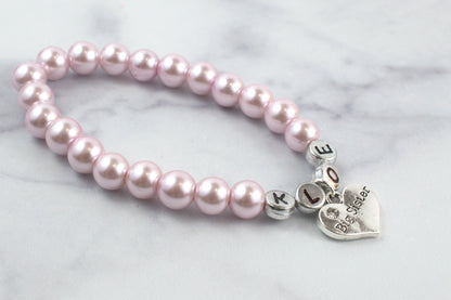 Lilac Big Sister Pearl Bracelet 