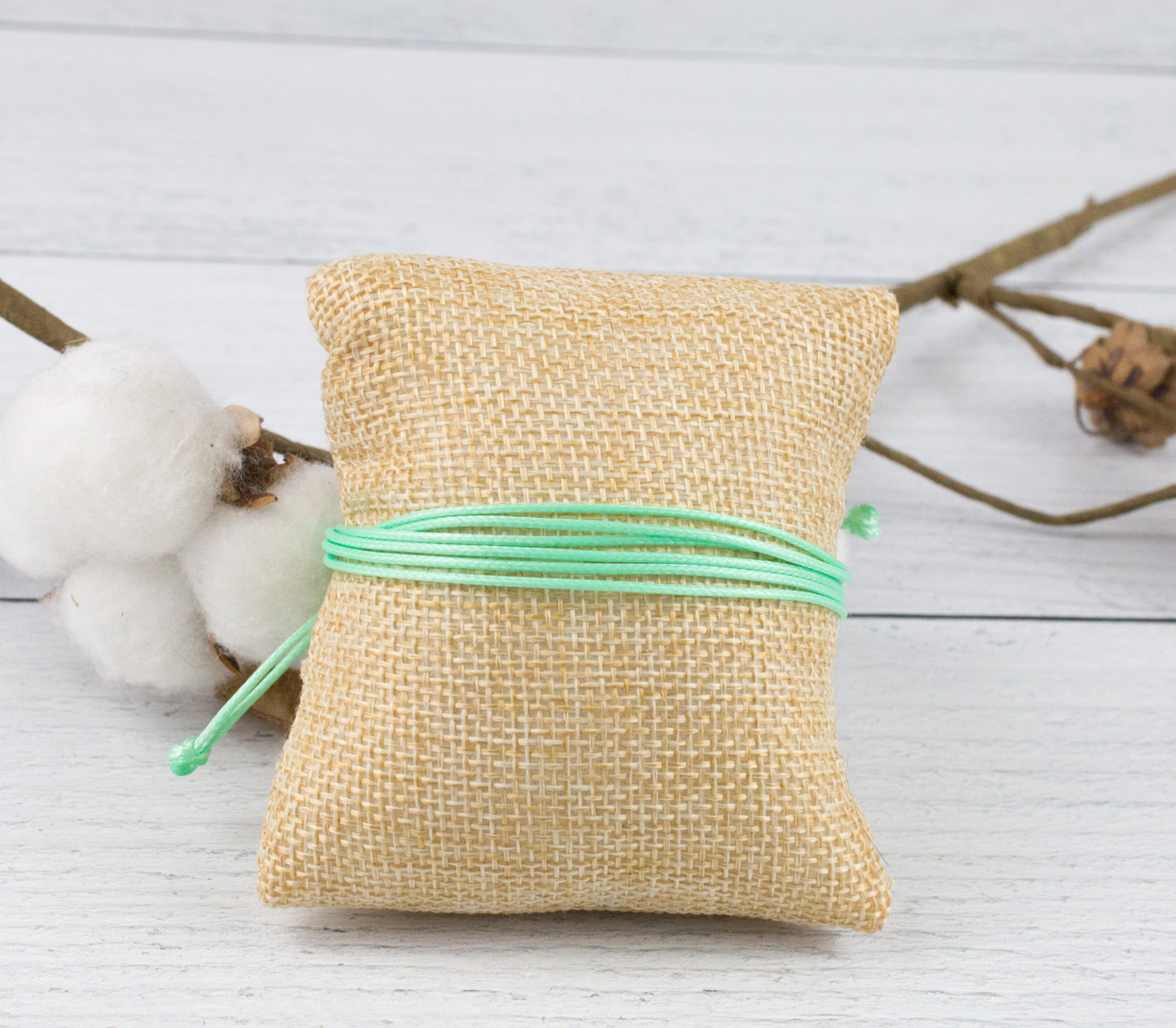 mint green cord bracelet