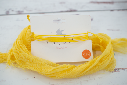 BONE CANCER AWARENESS | YELLOW CORD BRACELET