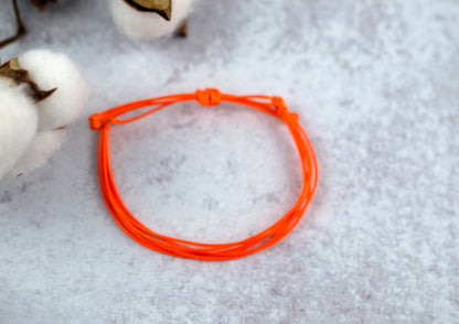 LEUKEMIA CANCER AWARENESS | ORANGE CORD BRACELET