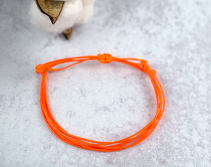 LEUKEMIA CANCER AWARENESS | ORANGE CORD BRACELET