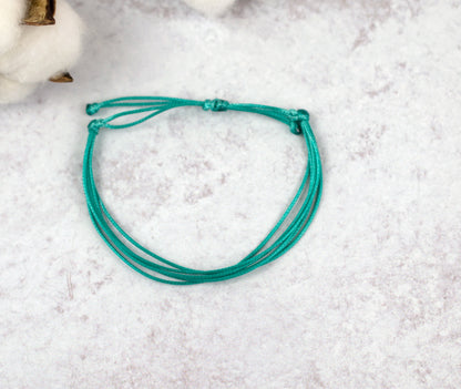 OVARIAN CANCER AWARENESS | TEAL CORD BRACELET