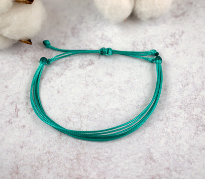 OVARIAN CANCER AWARENESS | TEAL CORD BRACELET