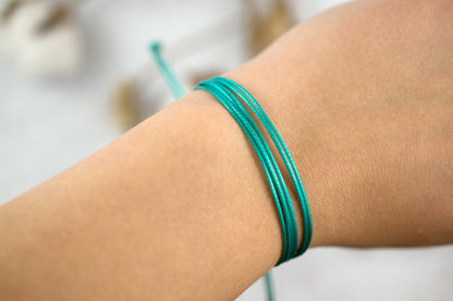 OVARIAN CANCER AWARENESS | TEAL CORD BRACELET