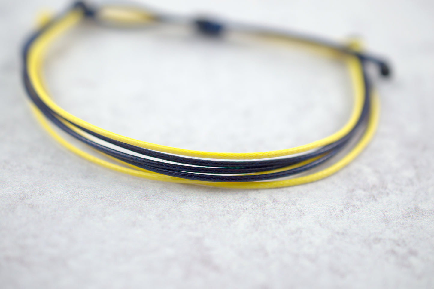 DOWN SYNDROME AWARENESS | NAVY & YELLOW CORD BRACELET