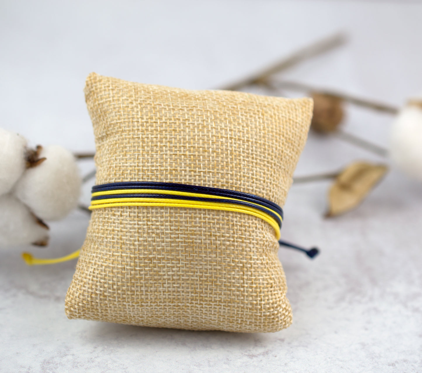 DOWN SYNDROME AWARENESS | NAVY & YELLOW CORD BRACELET