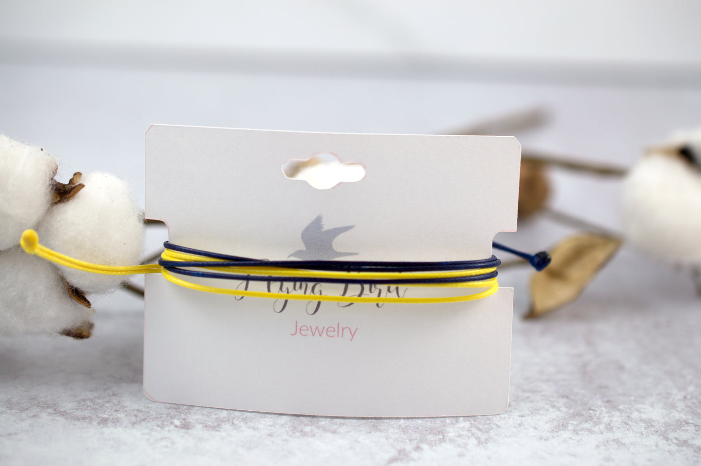 DOWN SYNDROME AWARENESS | NAVY & YELLOW CORD BRACELET