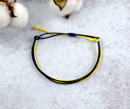 DOWN SYNDROME AWARENESS | NAVY & YELLOW CORD BRACELET