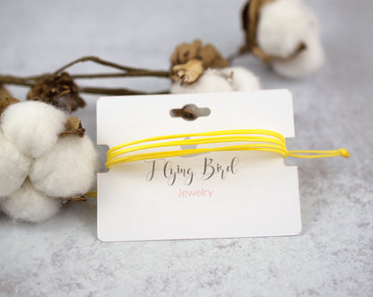 BONE CANCER AWARENESS | YELLOW CORD BRACELET