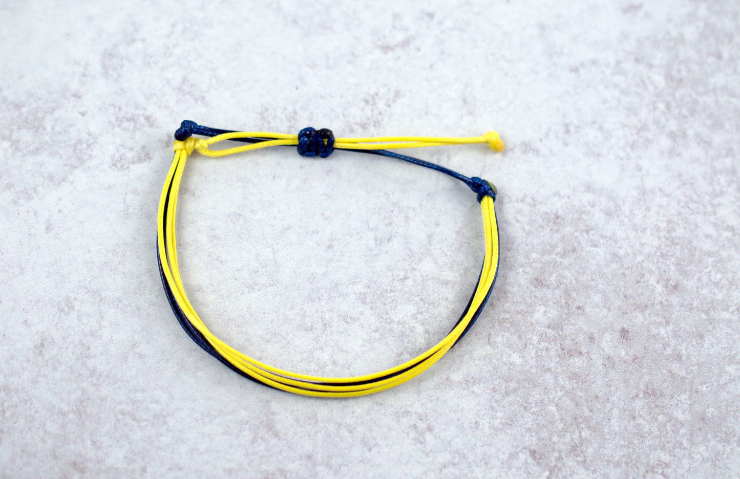 DOWN SYNDROME AWARENESS | NAVY & YELLOW CORD BRACELET