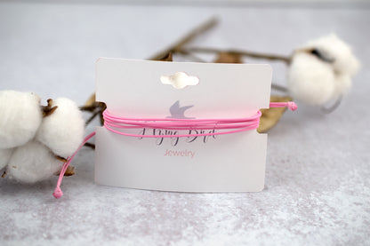 BREAST CANCER AWARENESS | PINK CORD BRACELET