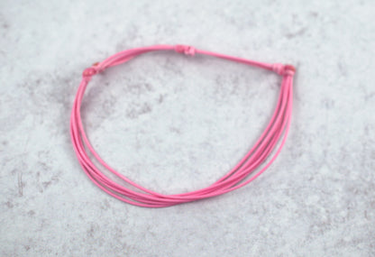 BREAST CANCER AWARENESS | PINK CORD BRACELET