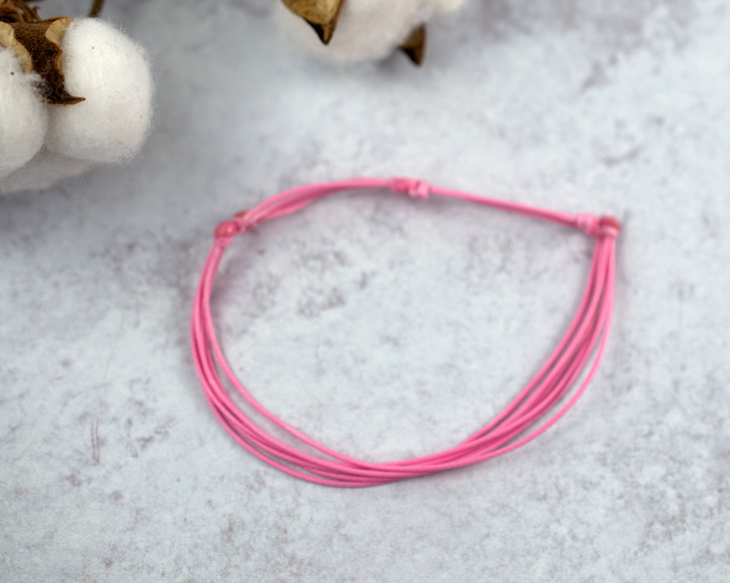 BREAST CANCER AWARENESS | PINK CORD BRACELET