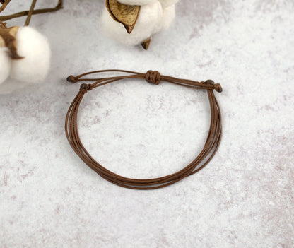 BROWN CORD BRACELET