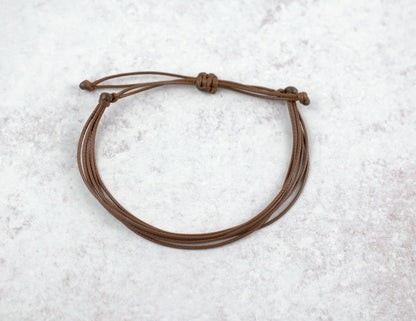 BROWN CORD BRACELET