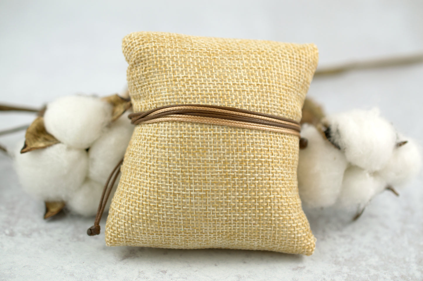 BROWN + TAN CORD BRACELET