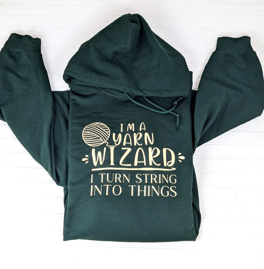 I'm a yarn wizard Forest Green Sweatshirt