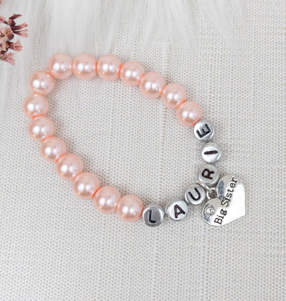 Blush big sister pearl bracelet