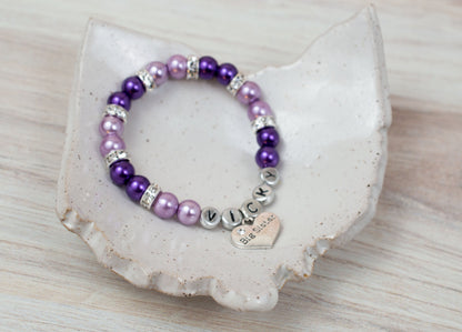 Big Sister Bracelet | Lavender and Violet | Personalized Bracelet | Pearl Bracelet |  New Big Sister | Gift for Big Sister