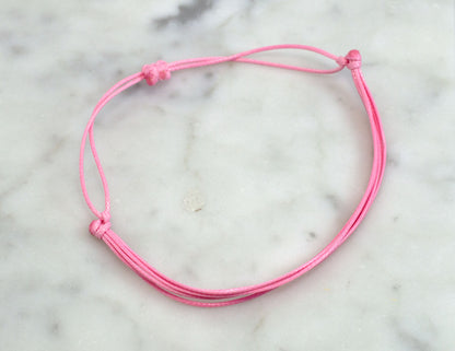 BREAST CANCER AWARENESS | PINK CORD BRACELET