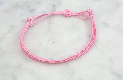 BREAST CANCER AWARENESS | PINK CORD BRACELET