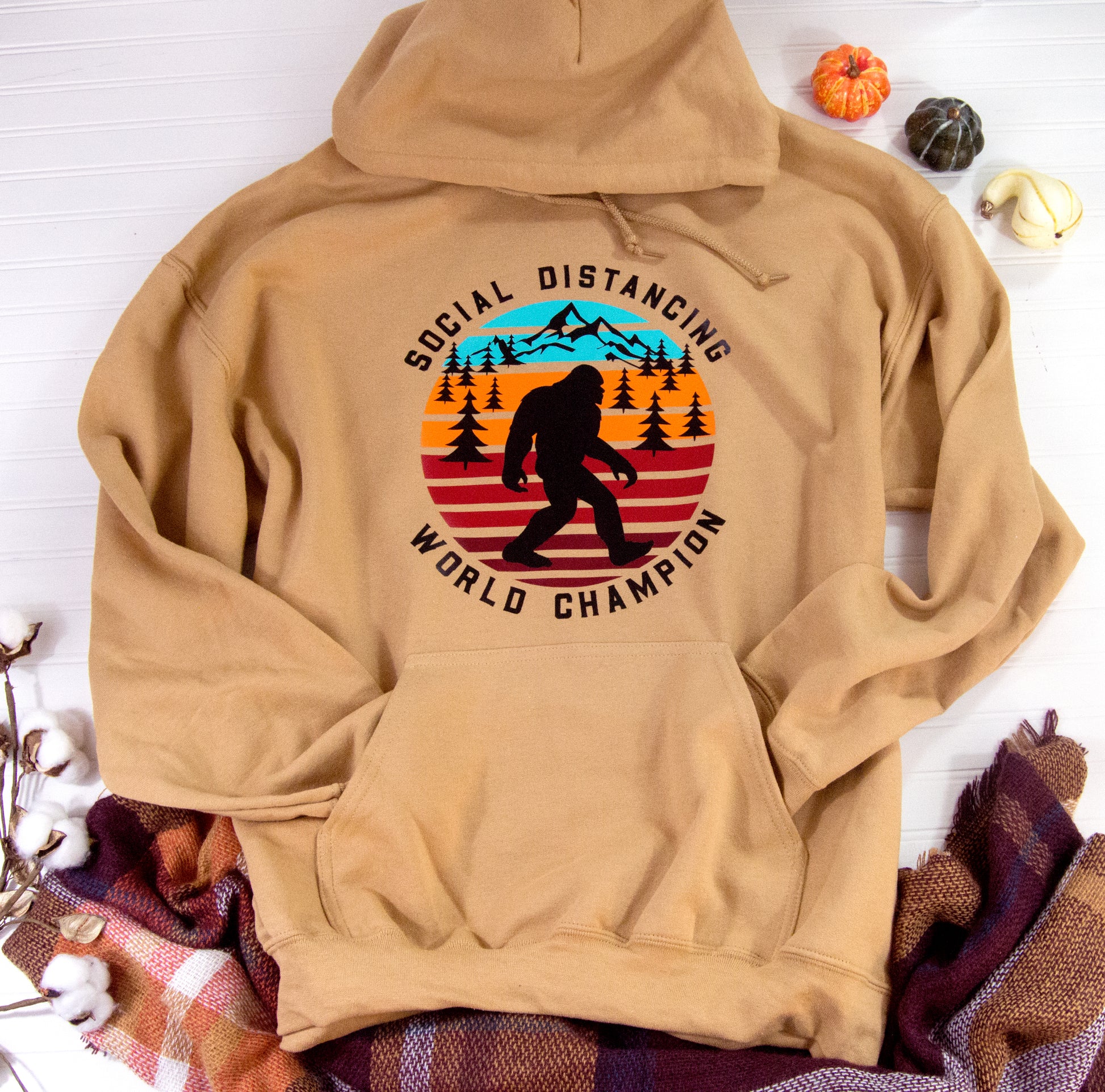 Sasquatch  social distancing world champion sweatshirt